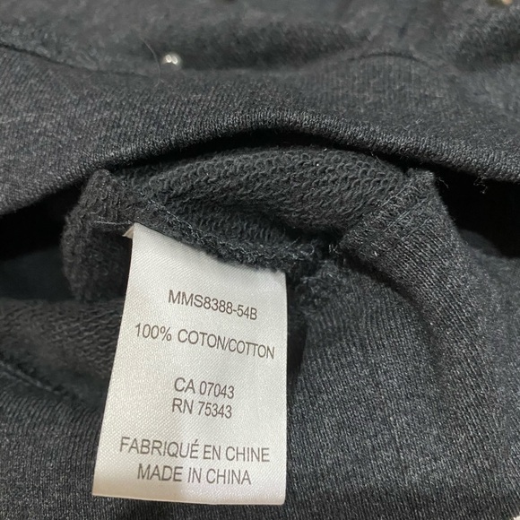 Belle Vere: Metal‎ Studded Stud Cropped Long Sleeve Pullover Sweater Gray Small - Picture 8 of 10